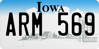 IA license plate ARM569