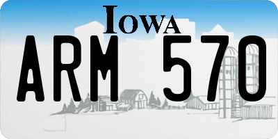 IA license plate ARM570