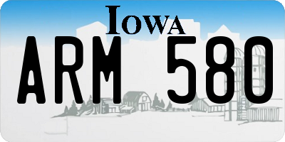 IA license plate ARM580