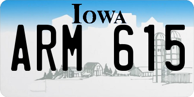 IA license plate ARM615