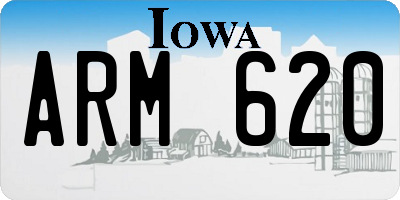 IA license plate ARM620