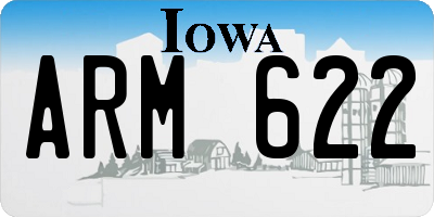 IA license plate ARM622