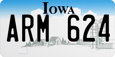 IA license plate ARM624