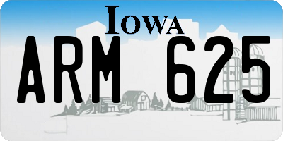 IA license plate ARM625