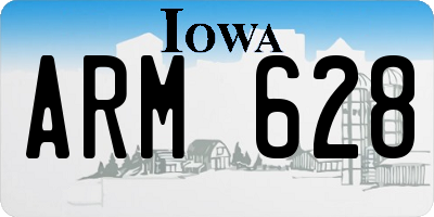 IA license plate ARM628