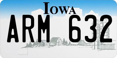 IA license plate ARM632