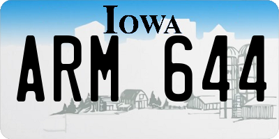 IA license plate ARM644