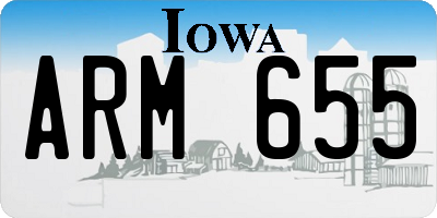 IA license plate ARM655