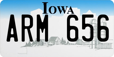 IA license plate ARM656
