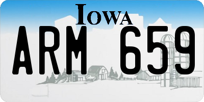 IA license plate ARM659