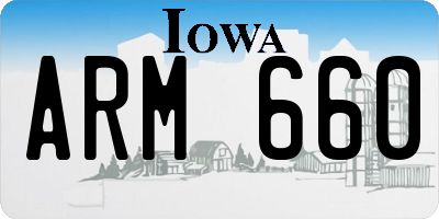 IA license plate ARM660