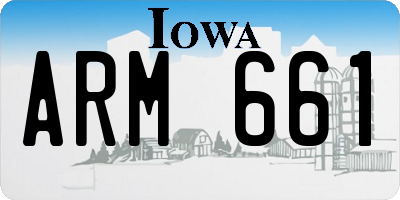 IA license plate ARM661