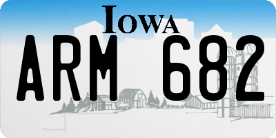 IA license plate ARM682