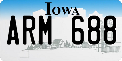 IA license plate ARM688