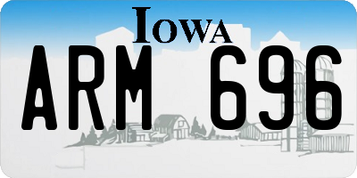 IA license plate ARM696