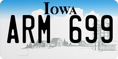 IA license plate ARM699