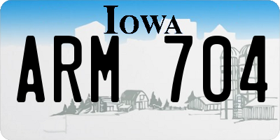 IA license plate ARM704