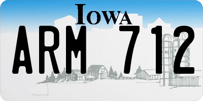 IA license plate ARM712