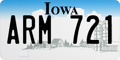 IA license plate ARM721