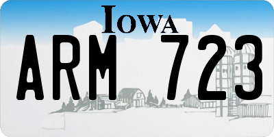 IA license plate ARM723