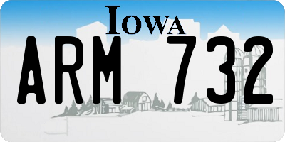 IA license plate ARM732