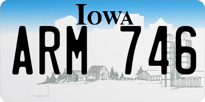 IA license plate ARM746