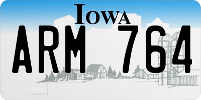 IA license plate ARM764