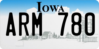 IA license plate ARM780