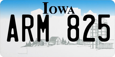 IA license plate ARM825