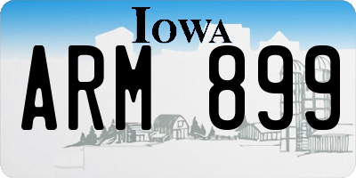 IA license plate ARM899
