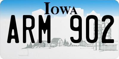 IA license plate ARM902