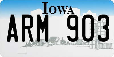 IA license plate ARM903
