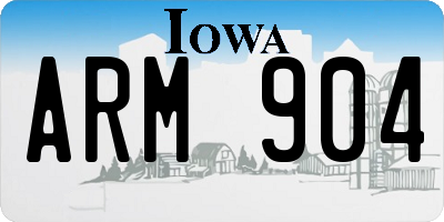 IA license plate ARM904