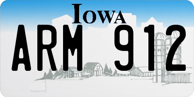 IA license plate ARM912