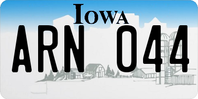 IA license plate ARN044