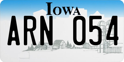 IA license plate ARN054