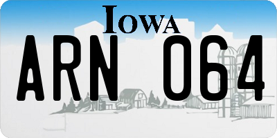 IA license plate ARN064