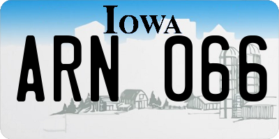 IA license plate ARN066