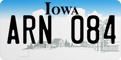 IA license plate ARN084