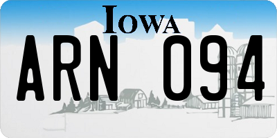 IA license plate ARN094