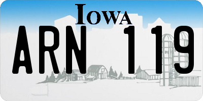 IA license plate ARN119