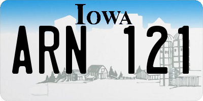 IA license plate ARN121