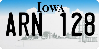 IA license plate ARN128