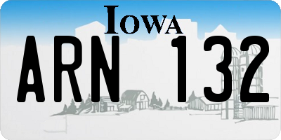 IA license plate ARN132