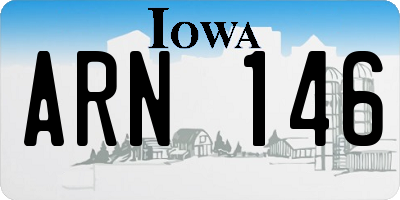 IA license plate ARN146