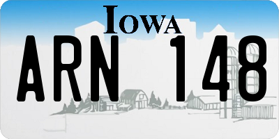 IA license plate ARN148