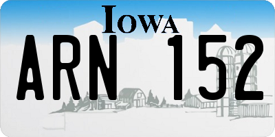 IA license plate ARN152