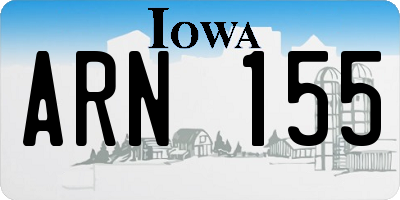 IA license plate ARN155