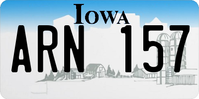 IA license plate ARN157