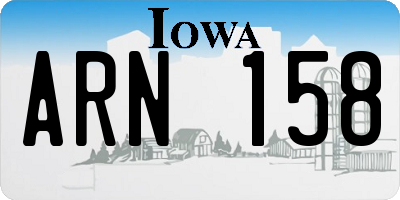 IA license plate ARN158